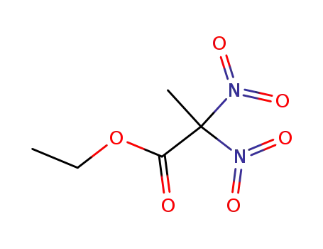 Molecular Structure of 62116-13-6 (Propanoic acid, 2,2-dinitro-, ethyl ester)