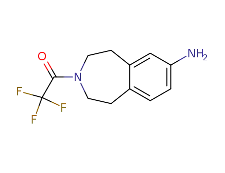 Molecular Structure of 163068-05-1 (3-(trifluoroacetyl)-2,3,4,5-tetrahydro-1H-3-benzazepine-7-amine)