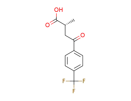 Molecular Structure of 75380-98-2 (2-METHYL-4-OXO-4-(4'-TRIFLUOROMETHYLPHENYL)BUTYRIC ACID)