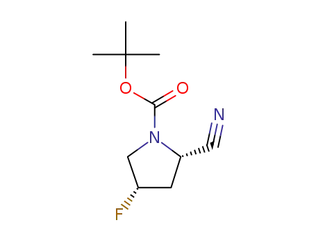 Molecular Structure of 426844-76-0 (1-Boc-(2S,4S)-2-cyano-4-fluoropyrrolidine)