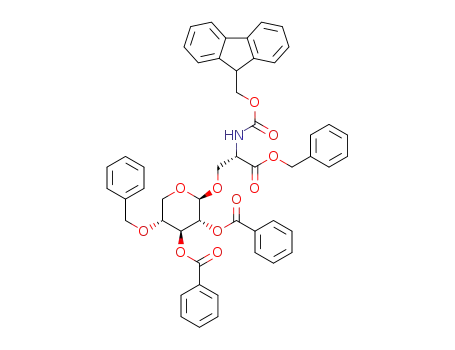 N-fluorenylmethyloxycarbonyl-O-(2,3-di-O-benzoyl-4-O-benzyl-β-D-xylopyranosyl)-L-serine benzyl ester