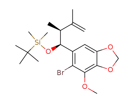 ((1S,2S)-1-(5-bromo-4-methoxybenzo[d][1,3]dioxol-6-yl)-2,3-dimethylbut-3-enyloxy)(tert-butyl)dimethylsilane