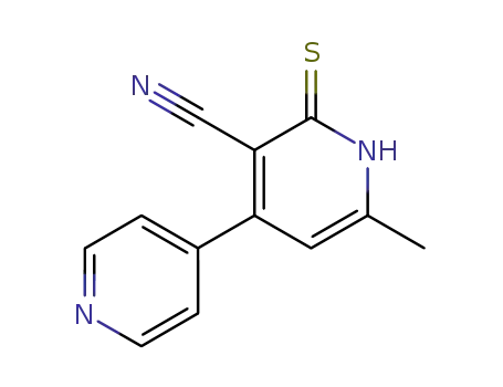 Molecular Structure of 109658-32-4 (4-(4-pyridyl)-6-methyl-3-cyano-2(1H)-pyridinethione)