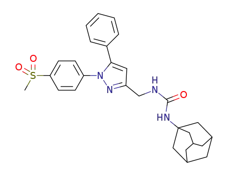 1-adamantan-1-yl-3-[1-(4-methanesulfonyl-phenyl)-5-phenyl-1H-pyrazol-3-ylmethyl]-urea
