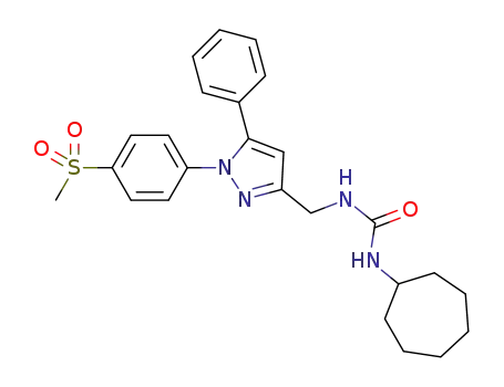 1-cycloheptyl-3-[1-(4-methanesulfonylphenyl)-5-phenyl-1H-pyrazol-3-ylmethyl]-urea