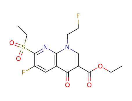 1,8-Naphthyridine-3-carboxylic acid,
7-(ethylsulfonyl)-6-fluoro-1-(2-fluoroethyl)-1,4-dihydro-4-oxo-, ethyl ester
