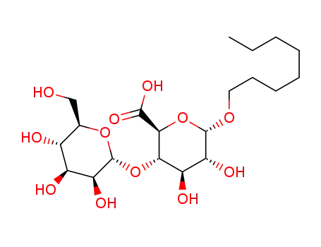 Molecular Structure of 1421868-74-7 (octyl α-D-mannopyranosyl-(1→4)-α-D-glucopyranosiduronic acid)
