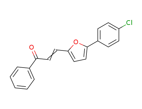 Molecular Structure of 20005-39-4 (2-Propen-1-one, 3-[5-(4-chlorophenyl)-2-furanyl]-1-phenyl-)