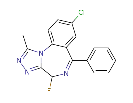 4-fluoro-8-chloro-1-methyl-6-phenyl-4H-5-triazolo<4.3.a>-<1,4>benzodiazepine