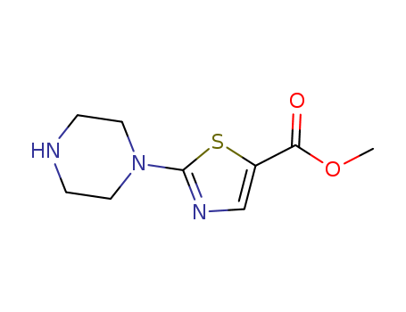 5-Thiazolecarboxylicacid, 2-(1-piperazinyl)-, methyl ester