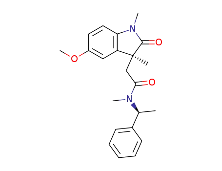 (3S,1'S)-N-methyl-N-(1'-phenylethyl)-1,3-dimethyl-5-methoxyoxindol-3-ilacetamide