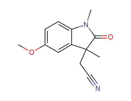 (5-methoxy-1,3-dimethyl-2-oxo-2,3-dihydro-1H-indol-3-yl)acetonitrile