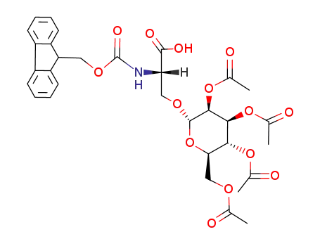 Molecular Structure of 118358-80-8 (Tetra-O-acetyl-a-Mannosyl-Fmocserine)
