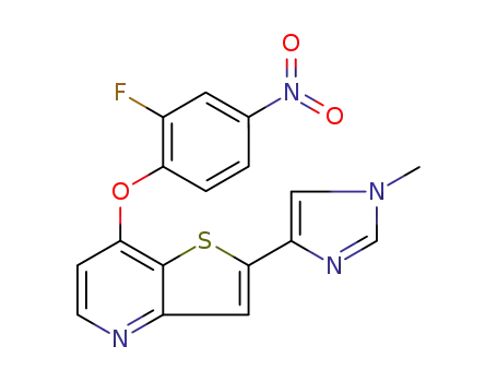 7-(2-Fluoro-4-nitrophenoxy)-2-(1-methyl-1H-imidazol-4-yl)thieno[3,2-b]pyridine