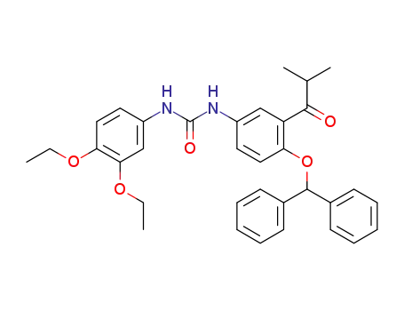 Urea,
N-(3,4-diethoxyphenyl)-N'-[4-(diphenylmethoxy)-3-(2-methyl-1-oxopropyl
)phenyl]-