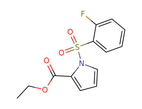 Molecular Structure of 180905-85-5 (ethyl 1-(2-fluorophenyl)sulfonylpyrrole-2-carboxylate)