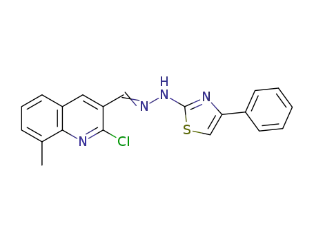 2-(2-((2-chloro-8-methylquinolin-3-yl)methylene)hydrazinyl)-4-phenylthiazole