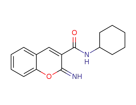 2H-1-Benzopyran-3-carboxamide, N-cyclohexyl-2-imino-