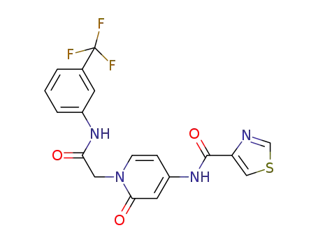 C<sub>18</sub>H<sub>13</sub>F<sub>3</sub>N<sub>4</sub>O<sub>3</sub>S