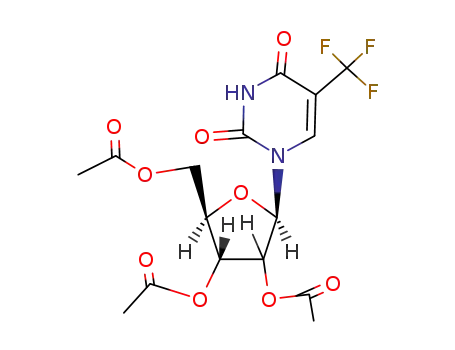 Molecular Structure of 65499-41-4 (2',3',5'-tri-O-acetyl-5-(trifluoromethyl)uridine)
