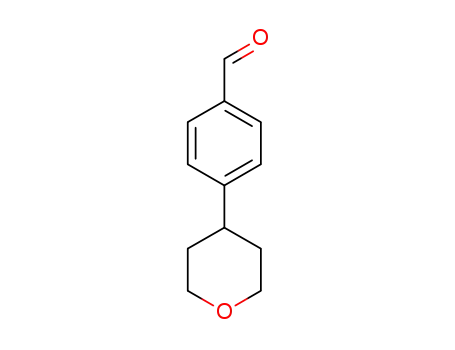 Molecular Structure of 1276024-97-5 (4-(tetrahydro-2H-pyran-4-yl)benzaldehyde)