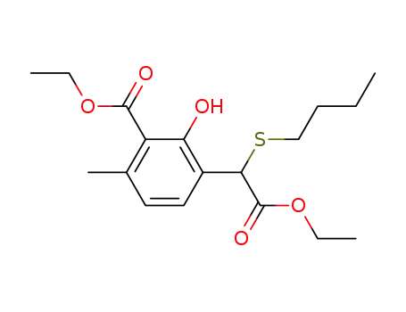 ethyl 3-<butylthio(ethoxycarbonyl)methyl>-2-hydroxy-6-methylbenzoate