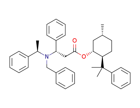 (1'R,2'S,5'R)-2'-(2''-phenylpropan-2''-yl)-5'-methylcyclohexyl (3S,αR)-3-[N-benzyl-N-(α-methylbenzyl)amino]-3-phenylpropanoate