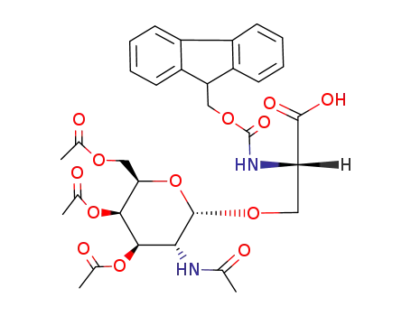 Molecular Structure of 120173-57-1 (FMOC-SER(GALNAC(AC)3-ALPHA-D)-OH)