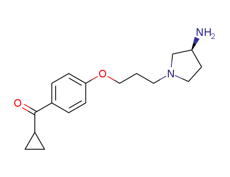 {4-[3-((S)-3-Amino-pyrrolidin-1-yl)-propoxy]-phenyl}-cyclopropyl-methanone