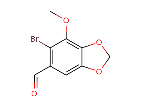 1,3-Benzodioxole-5-carboxaldehyde, 6-bromo-7-methoxy-
