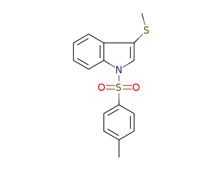 Molecular Structure of 1440957-38-9 (3-(methylthio)-N-(p-toluenesulfonyl)indole)