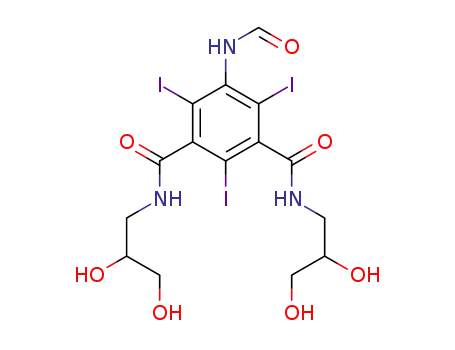 Molecular Structure of 186753-11-7 (N,N'-bis(2,3-dihydroxypropyl)-5-formylamino-2,4,6-triiodoisophthalamide)