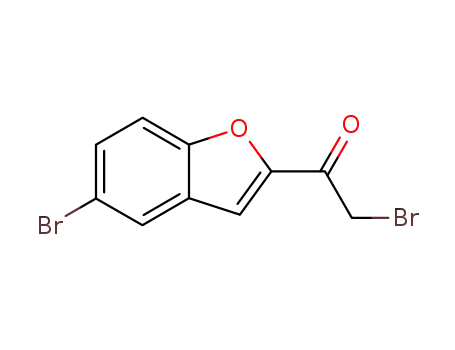 Molecular Structure of 7039-76-1 (2-BROMO-1-(5-BROMO-1-BENZOFURAN-2-YL)-1-ETHANONE)