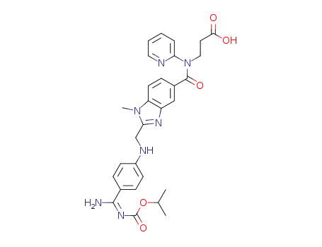3-({2-[(4-{amino-[(E)-isopropyloxycarbonylimino]methyl}-phenylamino)methyl]-1-methyl-1H-benzoimidazole-5-carbonyl}pyridin-2-yl-amino)propionic acid