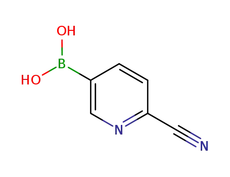 Molecular Structure of 1011722-07-8 (6-Cyanopyridine-3-boronic acid)