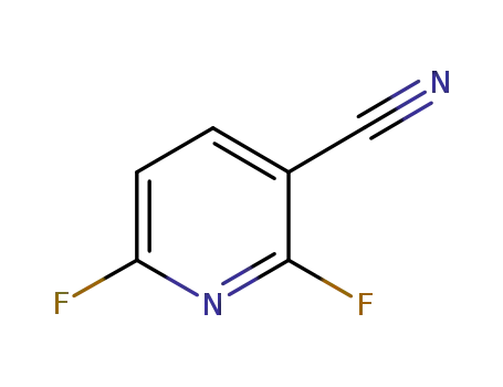Molecular Structure of 869557-17-5 (2,6-Difluoro-3-cyanopyridine)