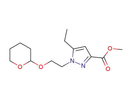 1H-Pyrazole-3-carboxylic acid,
5-ethyl-1-[2-[(tetrahydro-2H-pyran-2-yl)oxy]ethyl]-, methyl ester