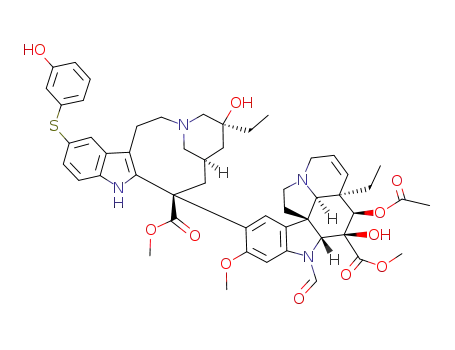 Molecular Structure of 854756-97-1 (12'-(3-hydroxyphenylsulfanyl)vincristine)