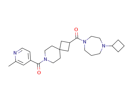 (4-cyclobutyl-1,4-diazepan-1-yl)(7-(2-methylisonicotinoyl)-7-azaspiro[3.5]nonan-2-yl)methanone