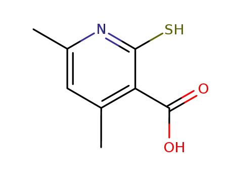 Molecular Structure of 54364-30-6 (2-MERCAPTO-4,6-DIMETHYLNICOTINIC ACID)