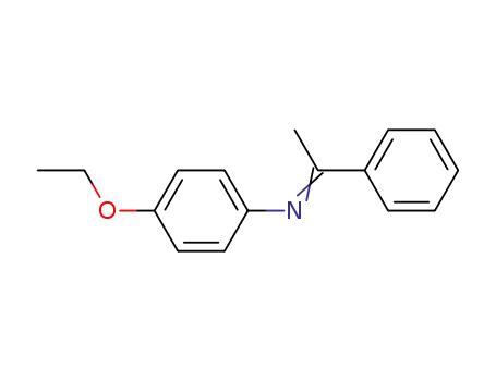 Molecular Structure of 20768-50-7 (Benzenamine, 4-ethoxy-N-(1-phenylethylidene)-)