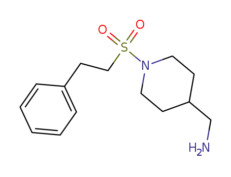 (1-(phenethylsulfonyl)piperidin-4-yl)methanamine