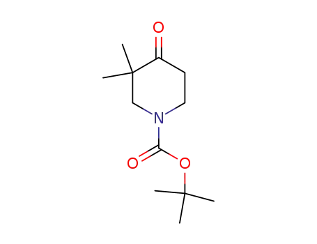 Molecular Structure of 324769-06-4 (1-Piperidinecarboxylicacid, 3,3-dimethyl-4-oxo-, 1,1-dimethylethyl ester)