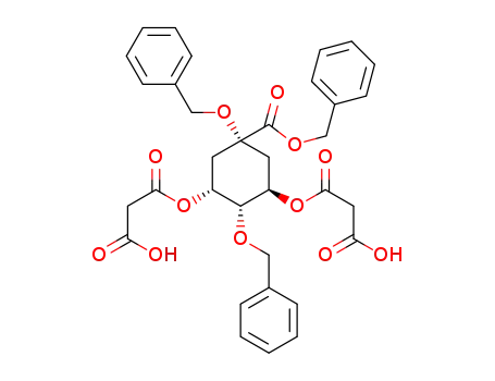 3,3'-(((1R,2S,3R,5S)-2,5-bis(benzyloxy)-5-((benzyloxy)carbonyl)cyclohexane-1,3-diyl)bis(oxy))bis(3-oxopropanoic acid)