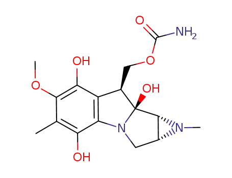 Azirino[2',3':3,4]pyrrolo[1,2-a]indole-4,7,8a(8H)- triol,8-[[(aminocarbonyl)oxy]methyl]-1,1a,2,- 8b-tetrahydro-6-methoxy-1,5-dimethyl-,(1aR,8S,8aS,8bR)-rel- 