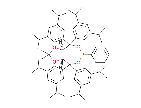 (3aR,8aR)-(-)-4,4,8,8-Tetrakis(3,5-di-i-propylphenyl)tetrahydro-2,2-dimethyl-6-phenyl-1,3-dioxolo[4,5-e]dioxaphosphepin