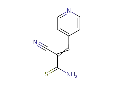 Molecular Structure of 109619-21-8 (2-Propenethioamide, 2-cyano-3-(4-pyridinyl)-)