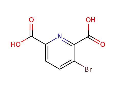 Molecular Structure of 316808-10-3 (3-Bromopyridine-2,6-dicarboxylic acid)