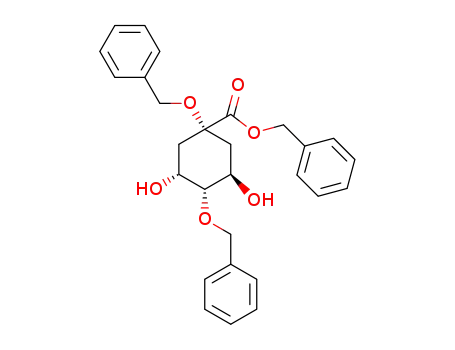 Molecular Structure of 1352319-07-3 ((1S,3R,4S,5R)-benzyl 1,4-bis(benzyloxy)-3,5-dihydroxycyclohexanecarboxylate)