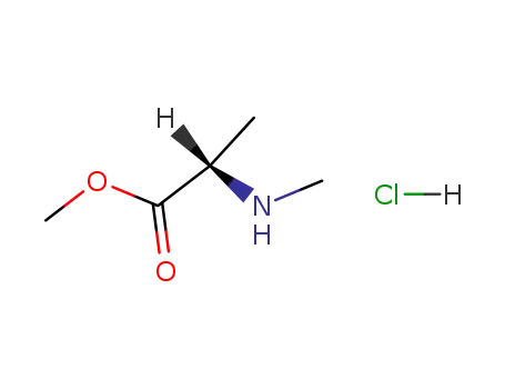 Molecular Structure of 20045-77-6 ((S)-Methyl 2-(methylamino)propanoate hydrochloride)